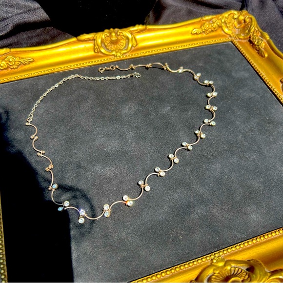 Vintage Sterling Silver and Rhinestone Necklace - Picture 3 of 5